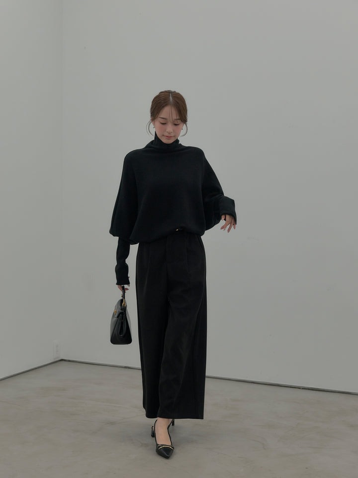 センタータックウールタッチパンツ