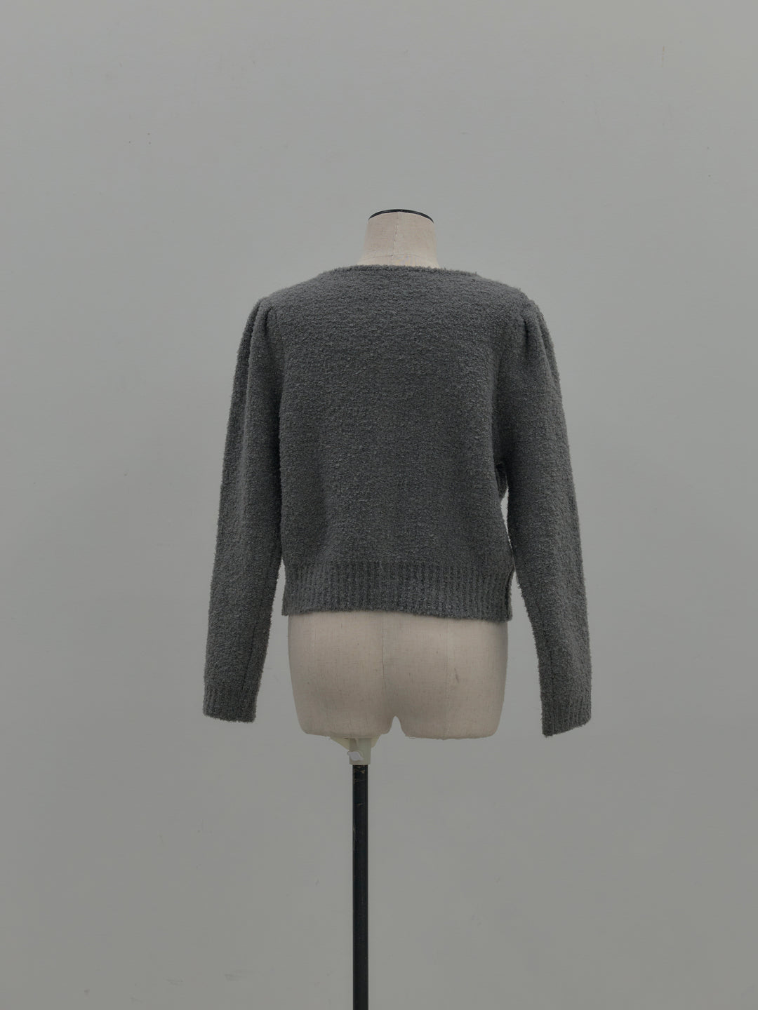 プードルニットパフスリーブカーディガン