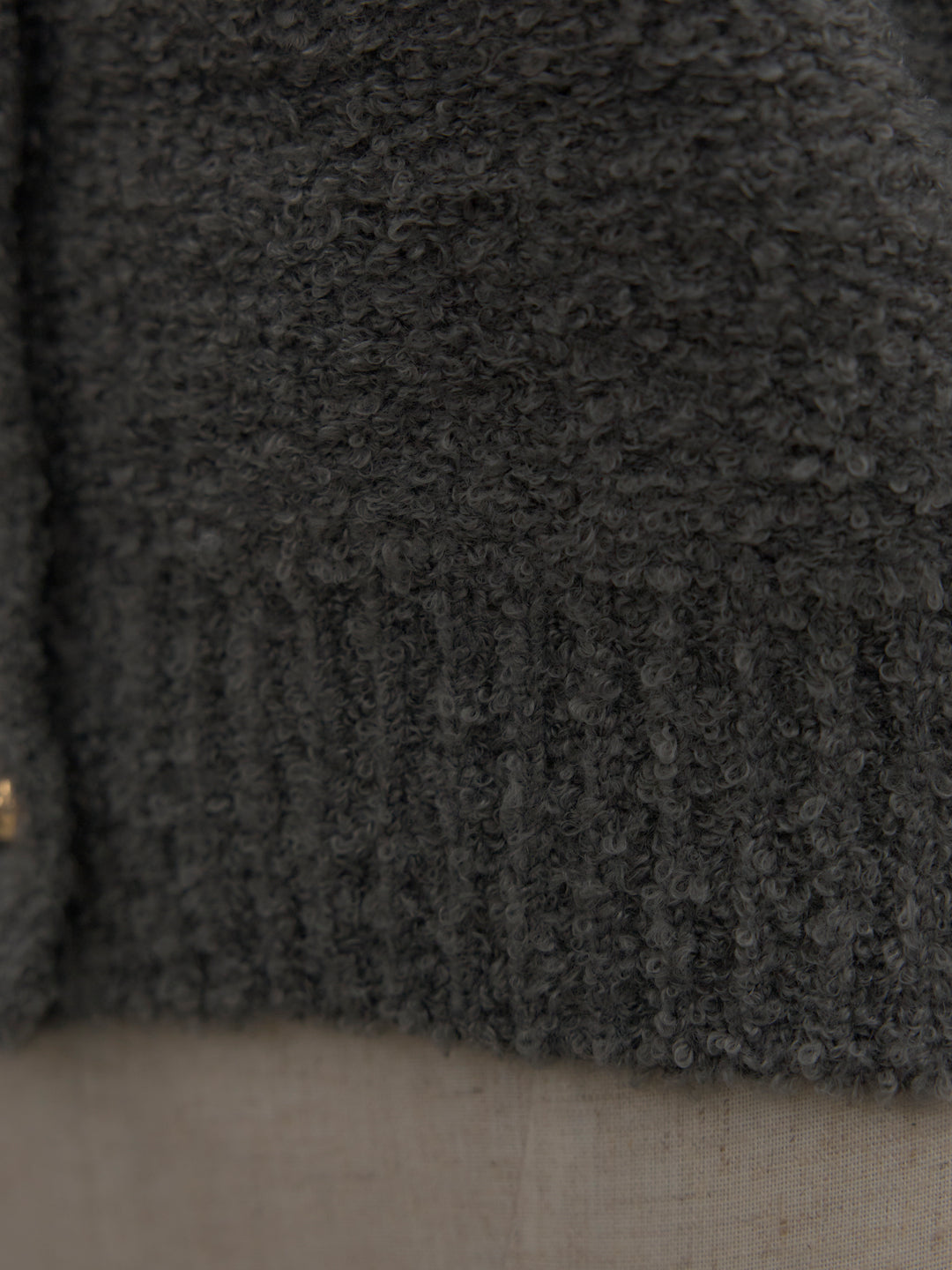 プードルニットパフスリーブカーディガン