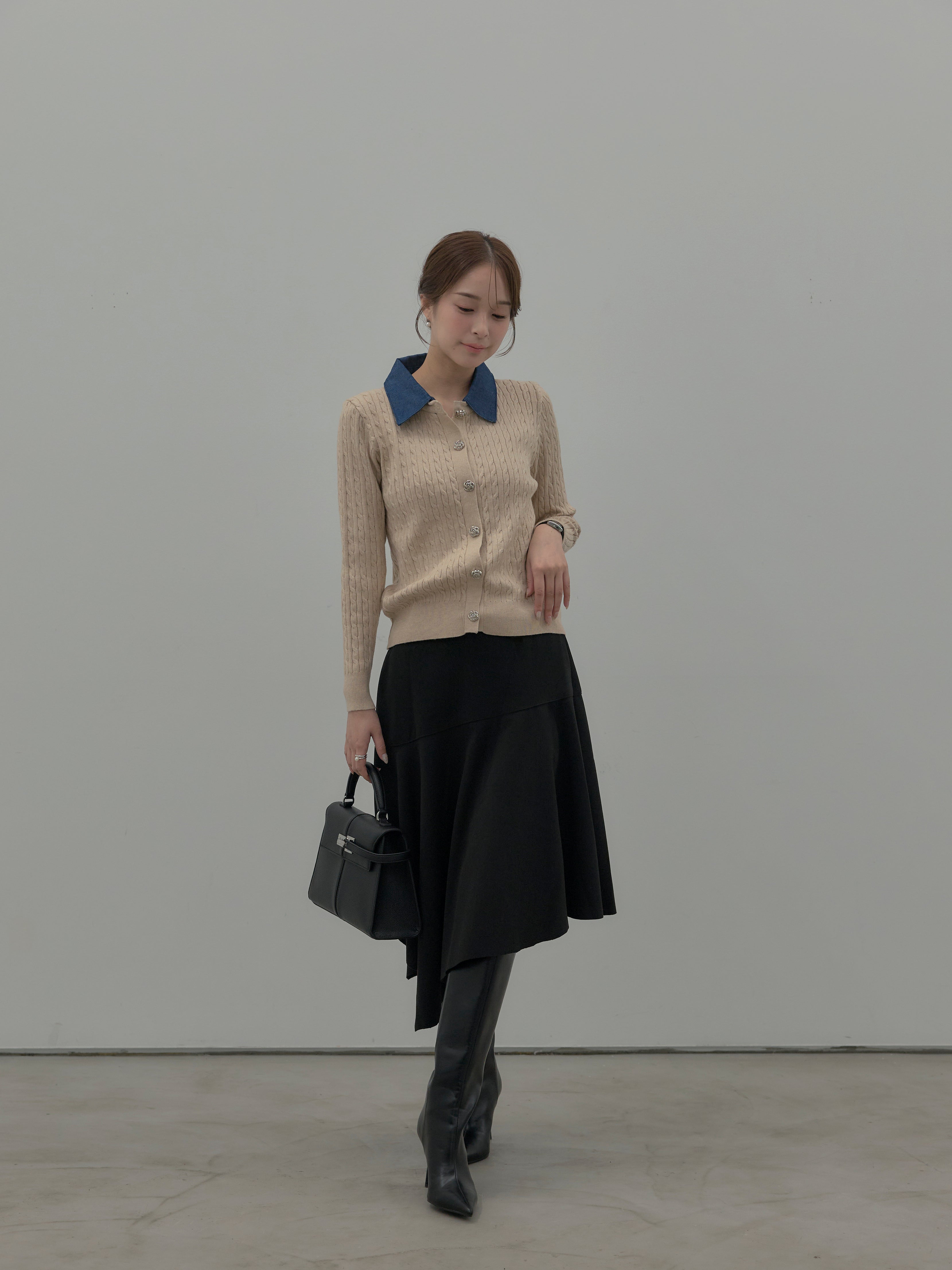 ミディ丈アシンメトリーフレアスカート – nairo