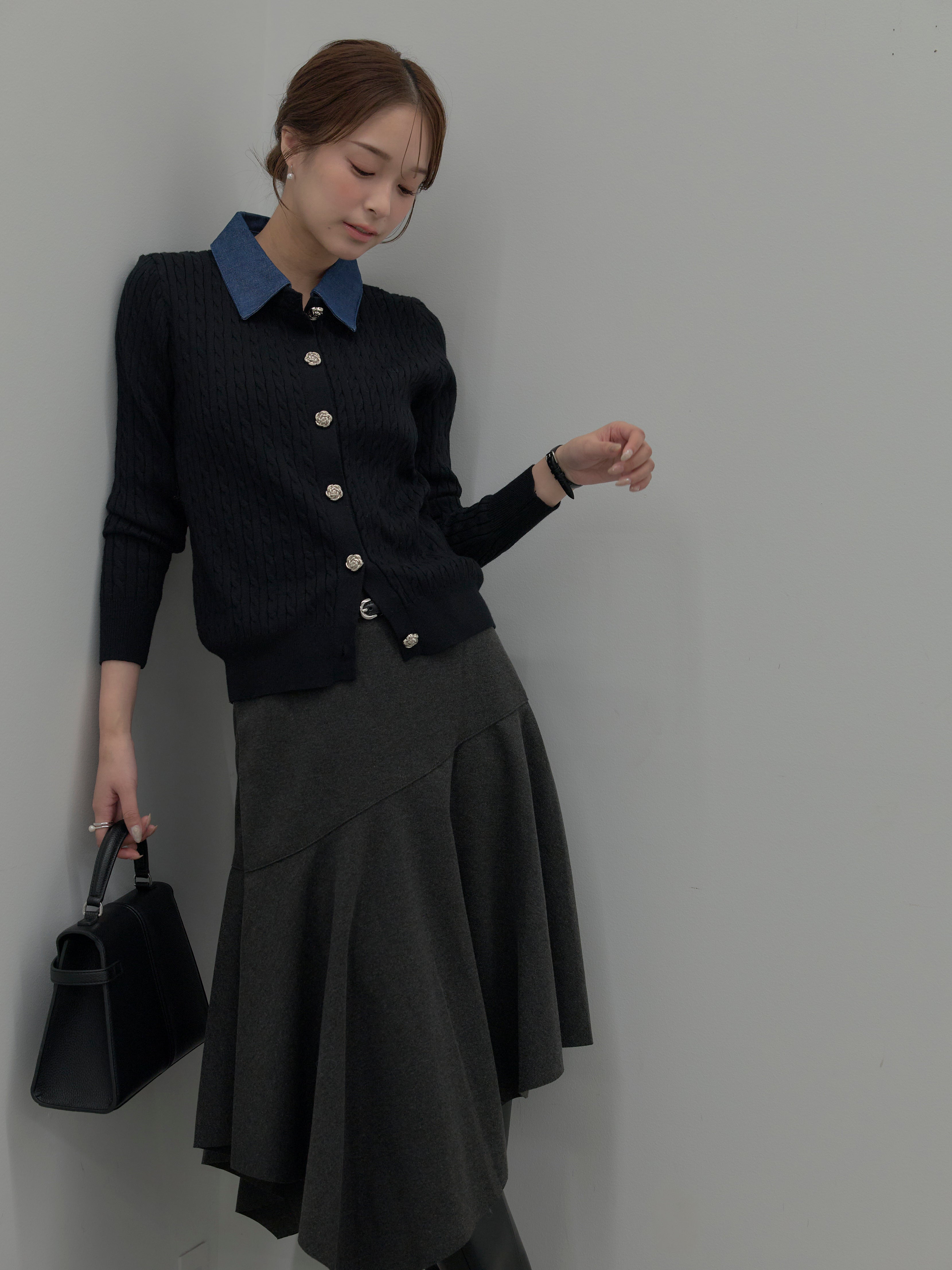 ミディ丈アシンメトリーフレアスカート – nairo