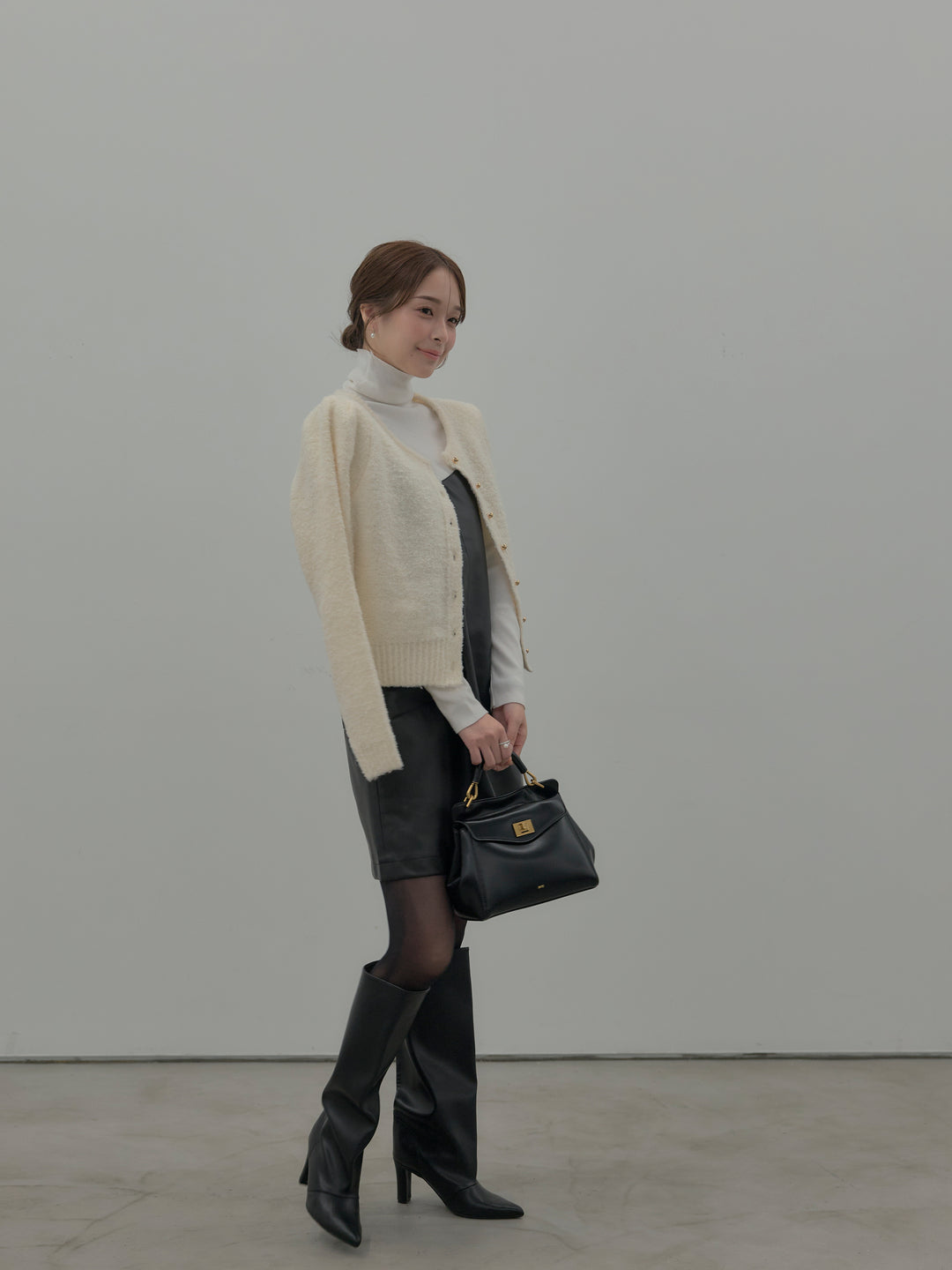 レザーキャミソールワンピース