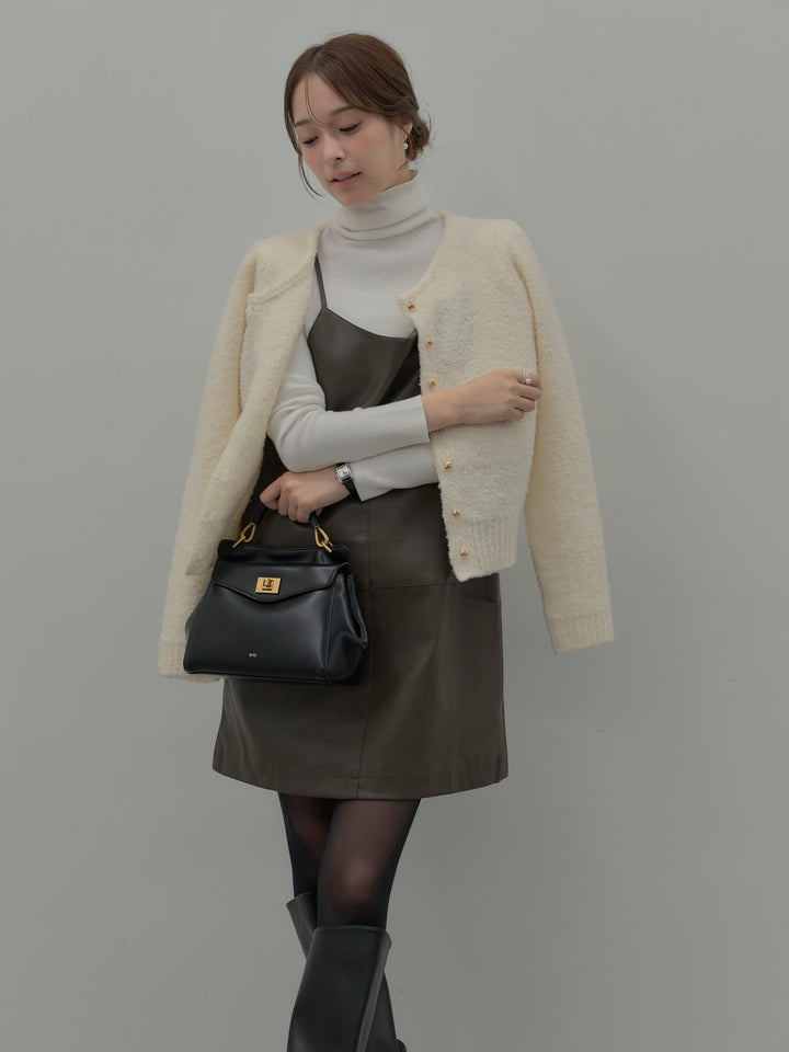 レザーキャミソールワンピース