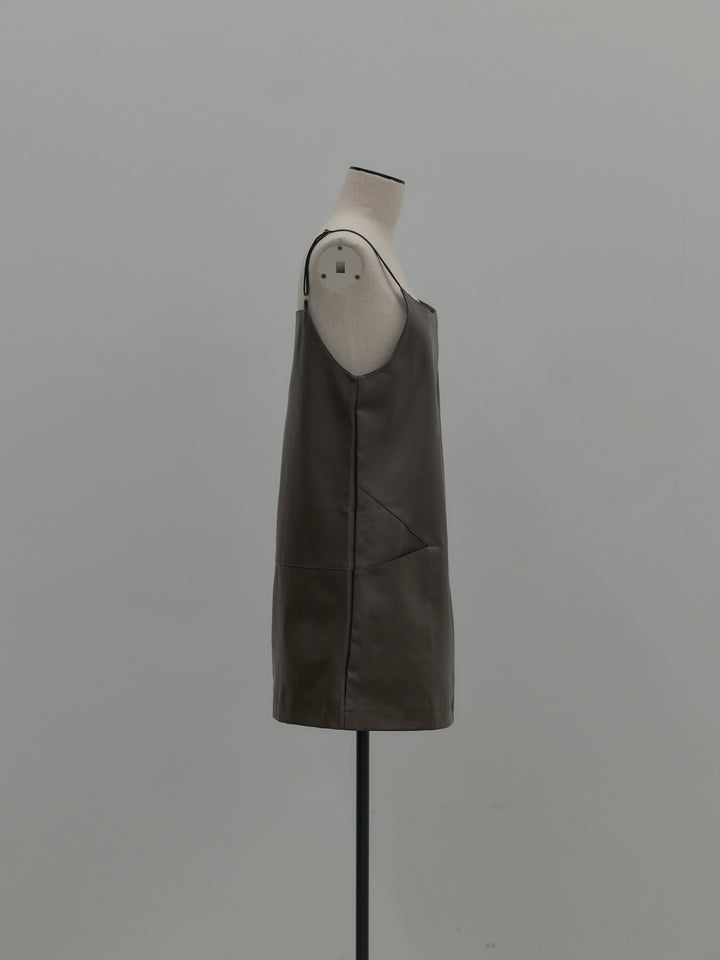 レザーキャミソールワンピース