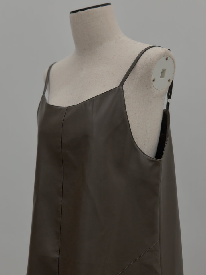 レザーキャミソールワンピース
