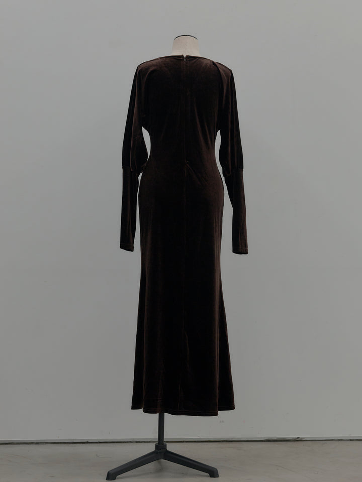 リッチベロアギャザーロングドレス