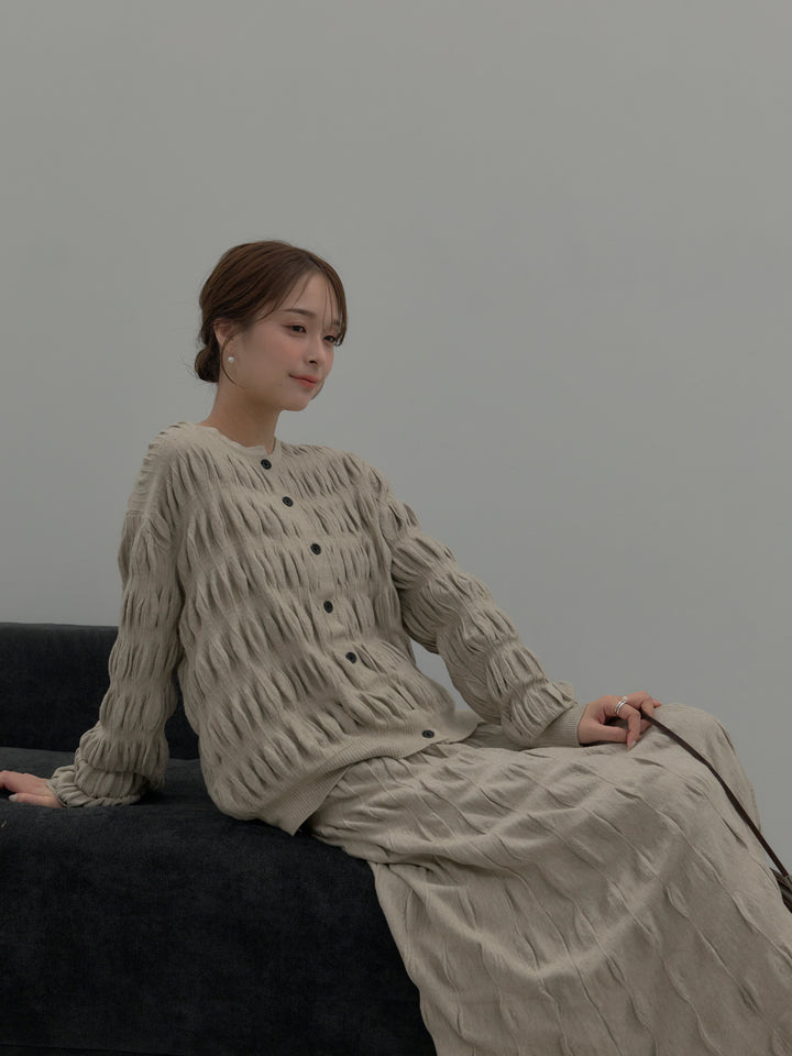 スカルプチュアルニットSET UP