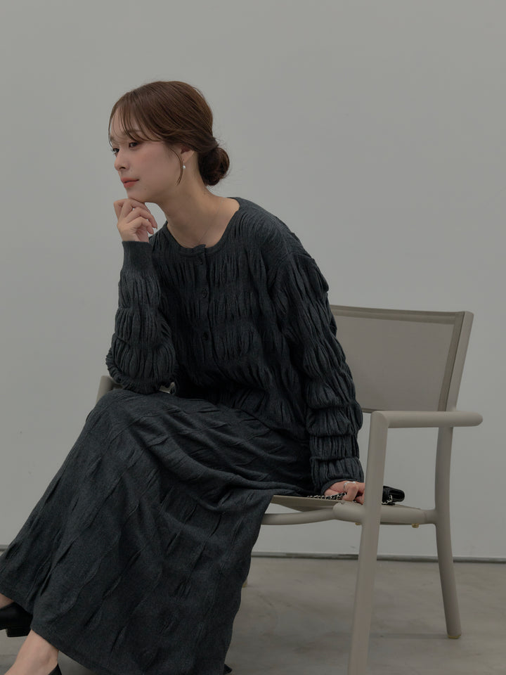 スカルプチュアルニットSET UP