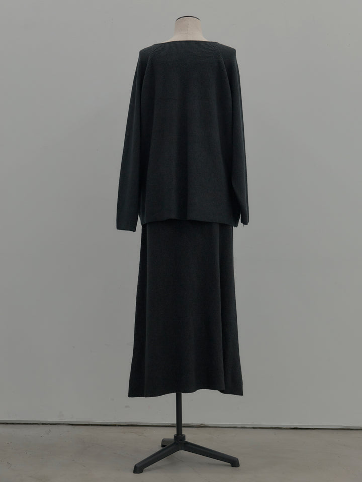 ミルキータッチキーネックニットSET UP(ストール付き)