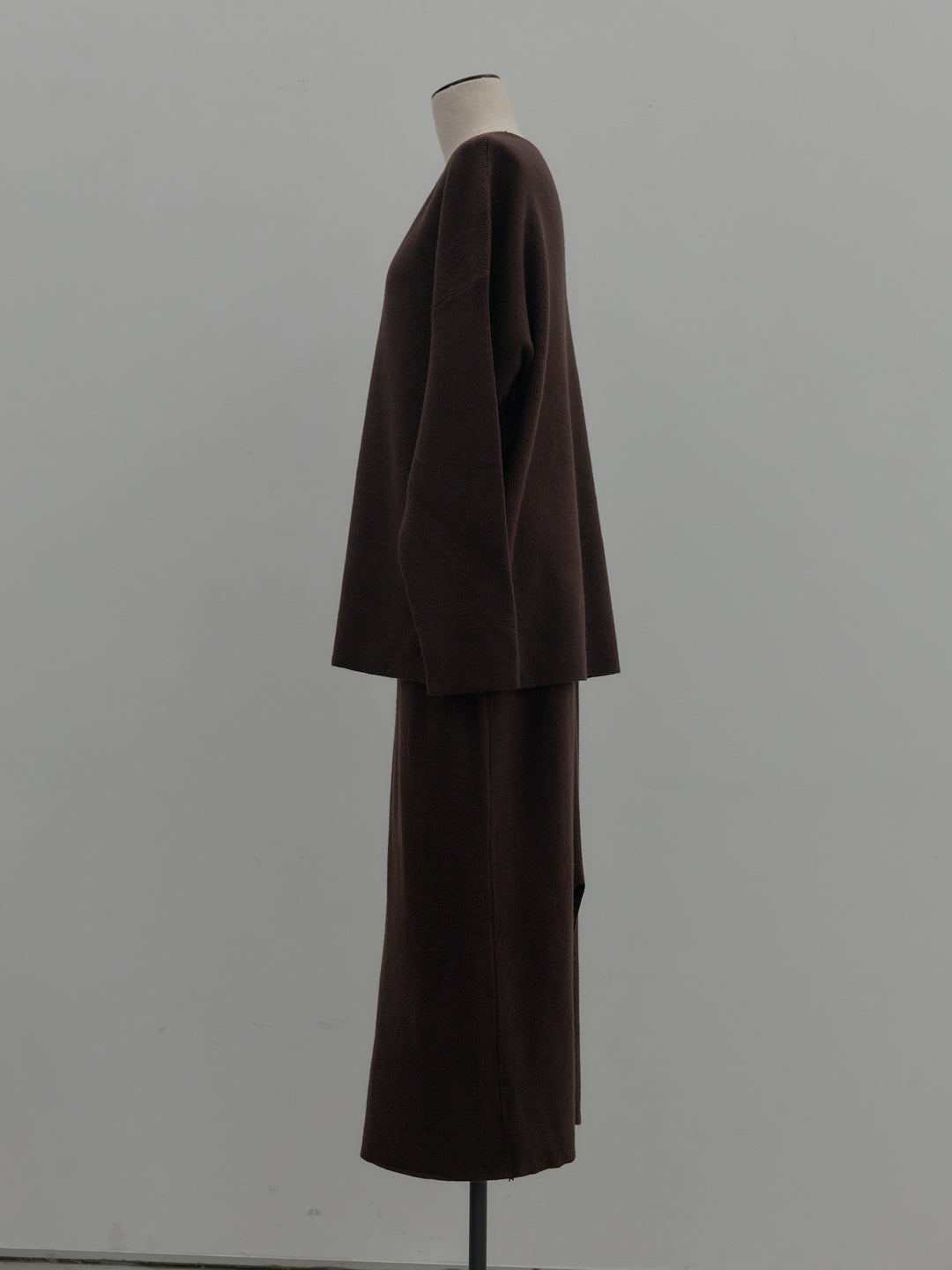 VネックニットSET UP (ベルト付き)