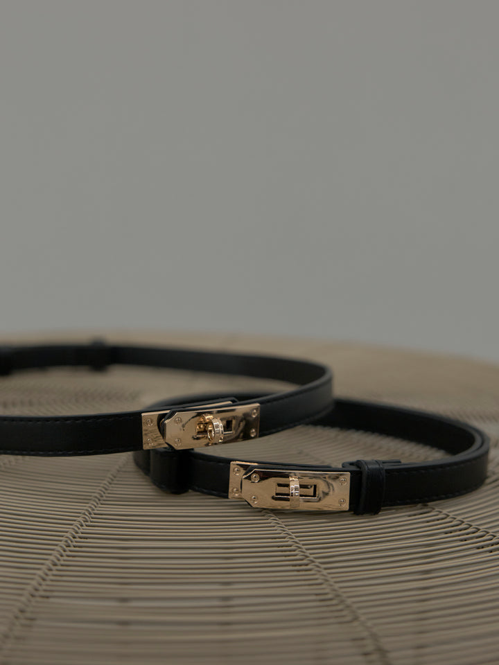 VネックニットSET UP (ベルト付き)