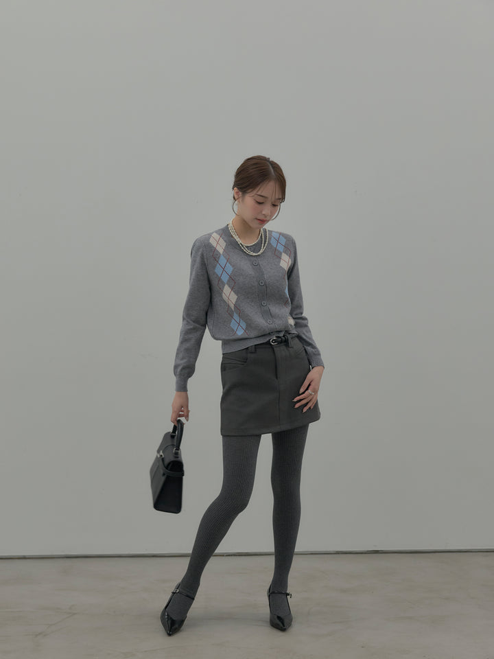 スムースタッチデザインポケットミニスカート(インパン付き)