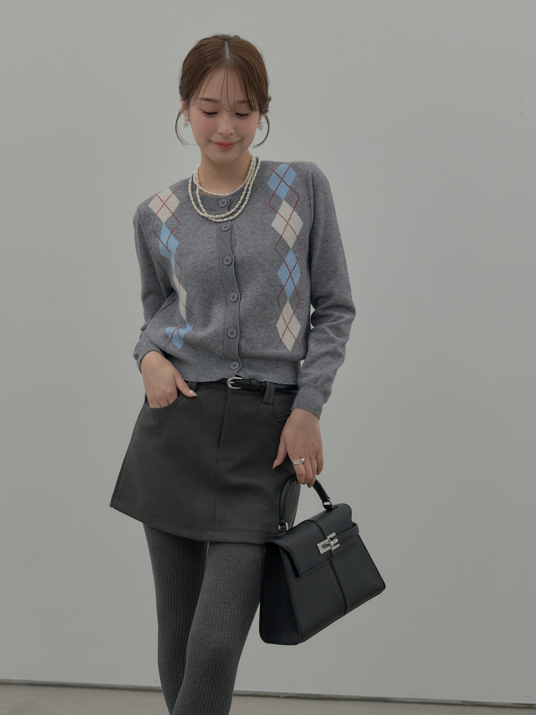 スムースタッチデザインポケットミニスカート(インパン付き)