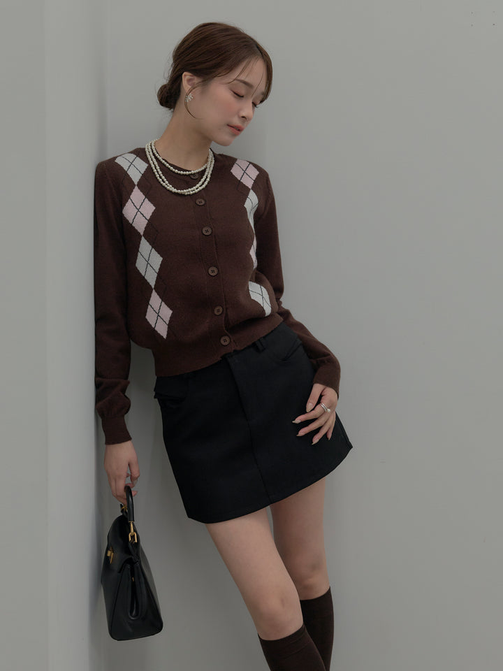 スムースタッチデザインポケットミニスカート(インパン付き)