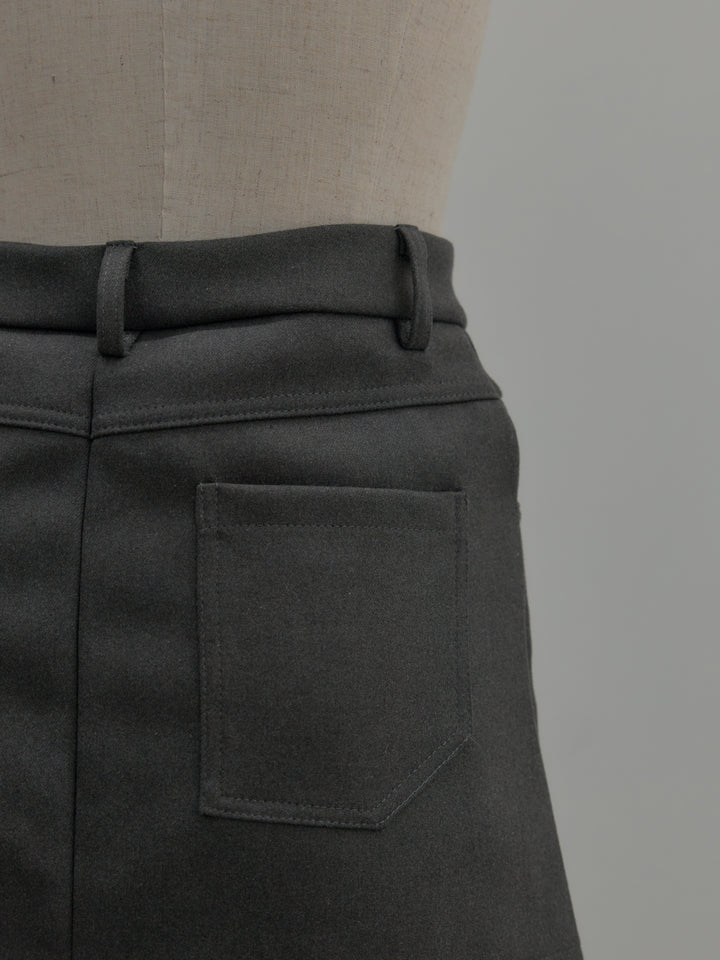 スムースタッチデザインポケットミニスカート(インパン付き)