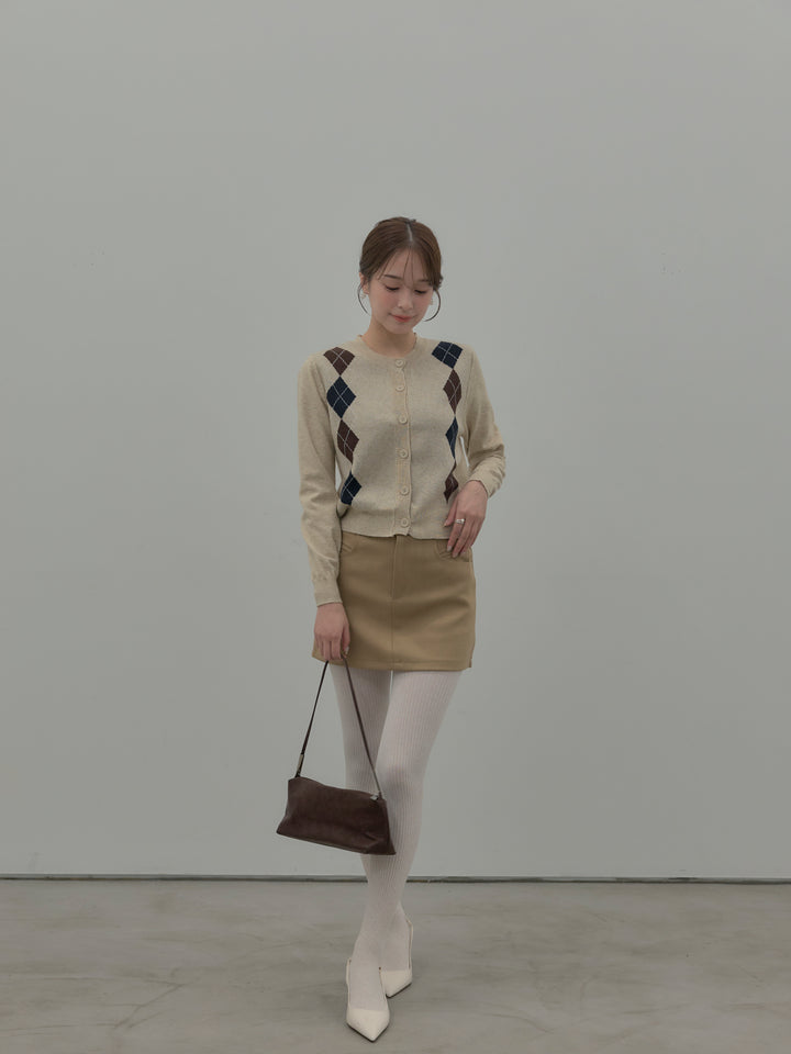 スムースタッチデザインポケットミニスカート(インパン付き)