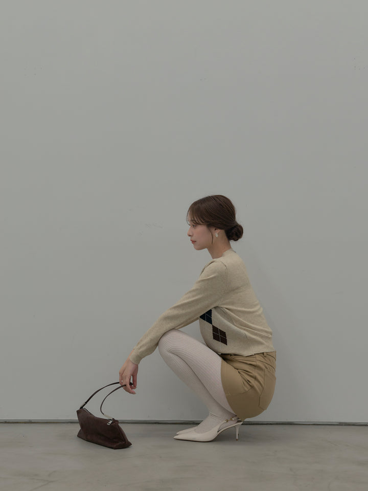 スムースタッチデザインポケットミニスカート(インパン付き)