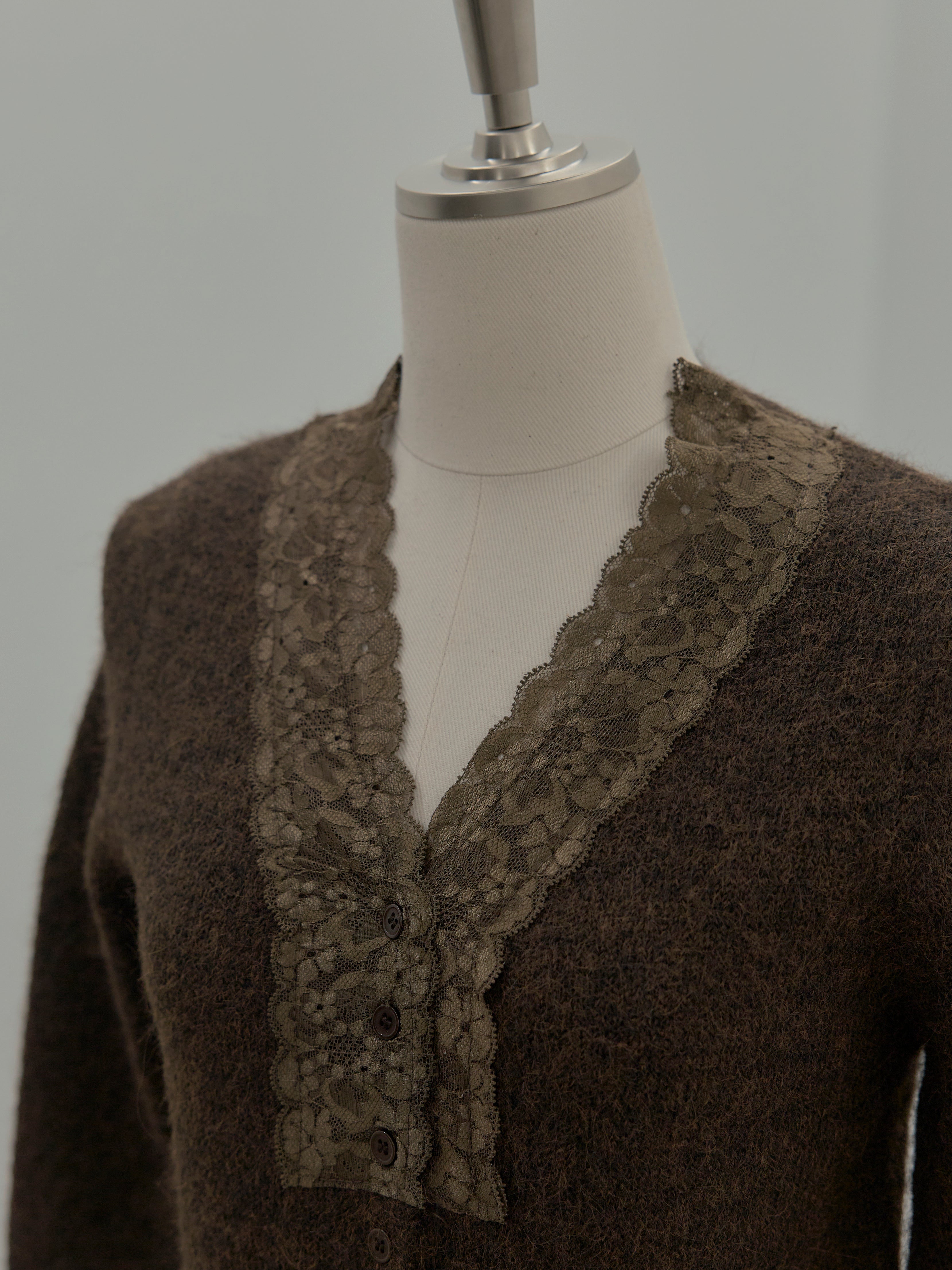 レース襟ニットトップス – nairo