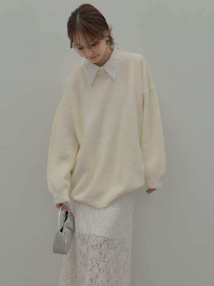 オーバーサイズニットプルオーバー