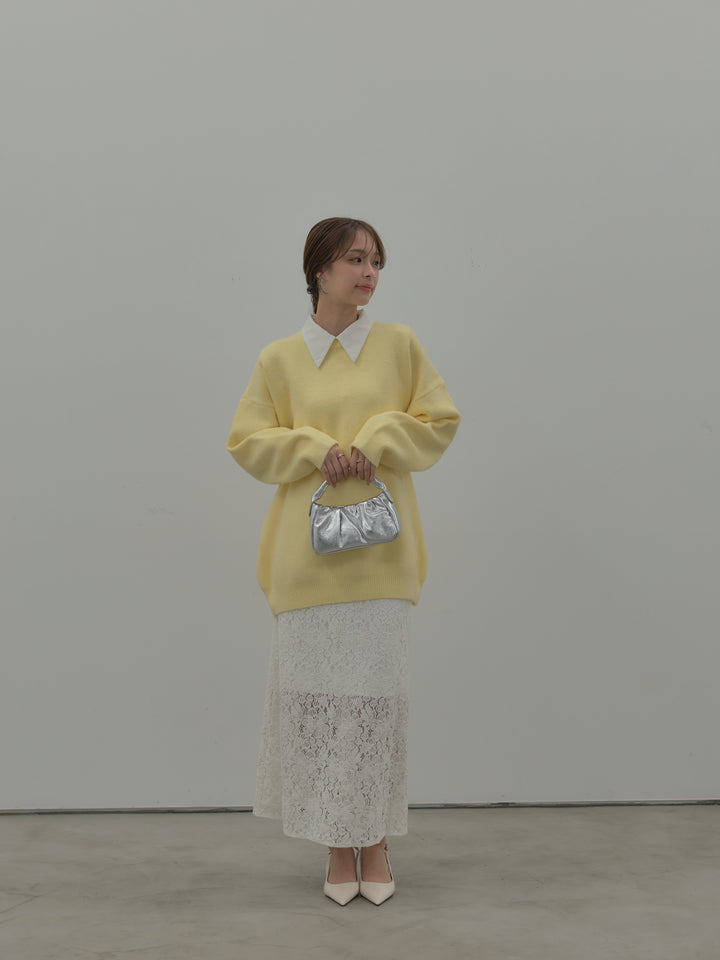 オーバーサイズニットプルオーバー