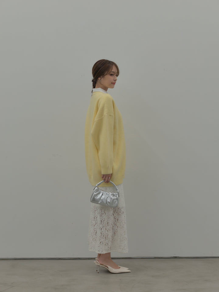 フラワーベロアレースAラインスカート