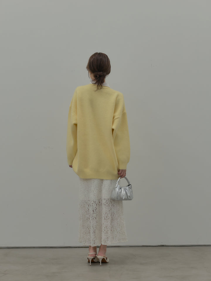 フラワーベロアレースAラインスカート