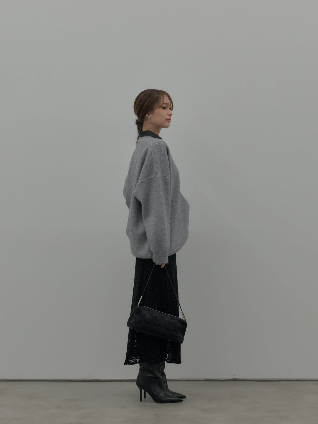 フラワーベロアレースAラインスカート