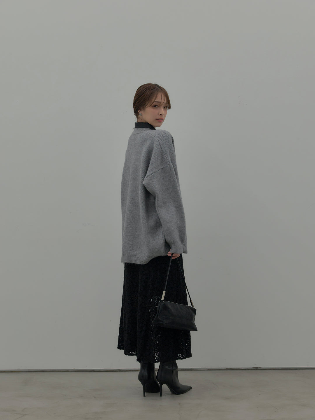 フラワーベロアレースAラインスカート