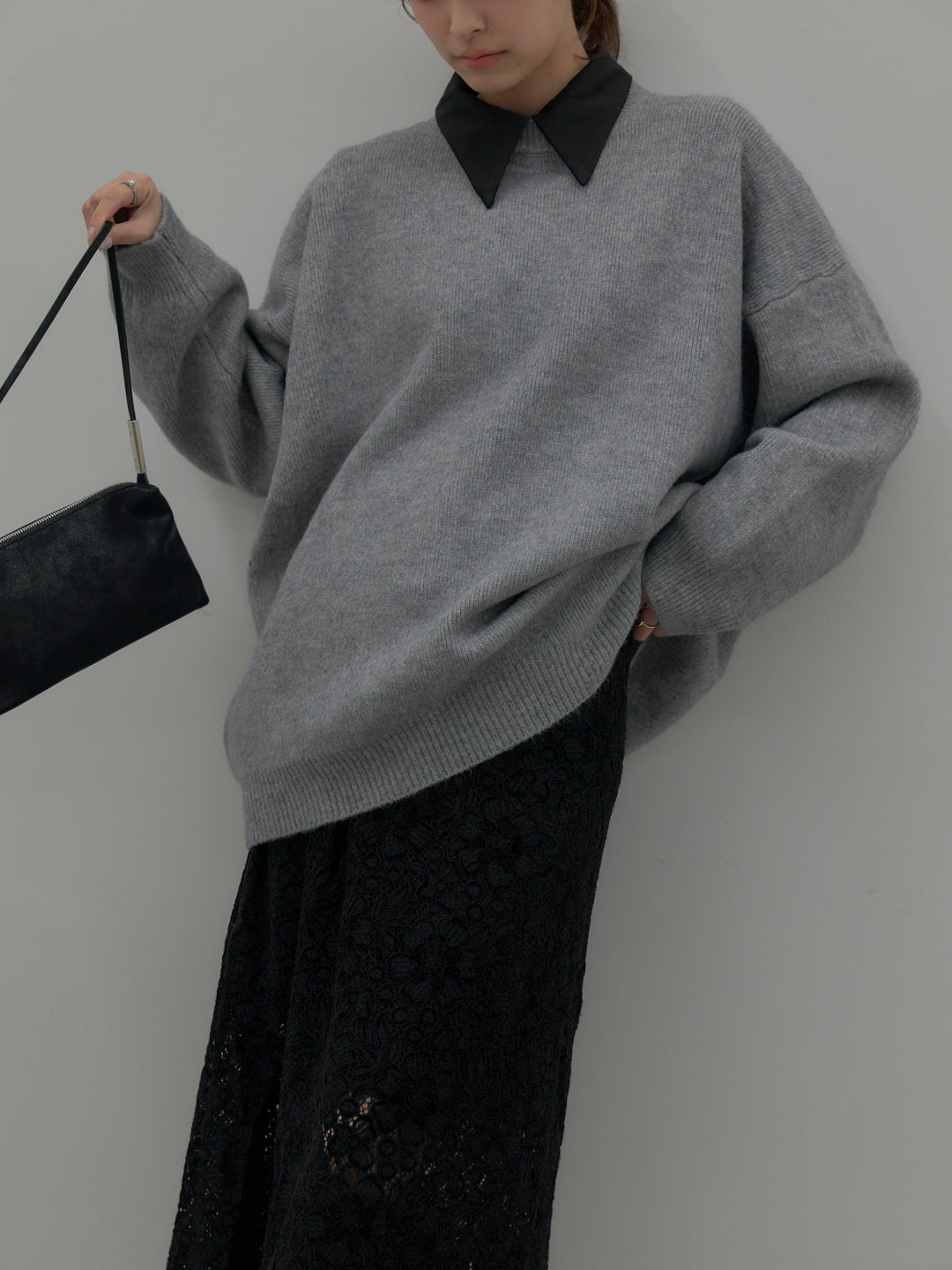 オーバーサイズニットプルオーバー