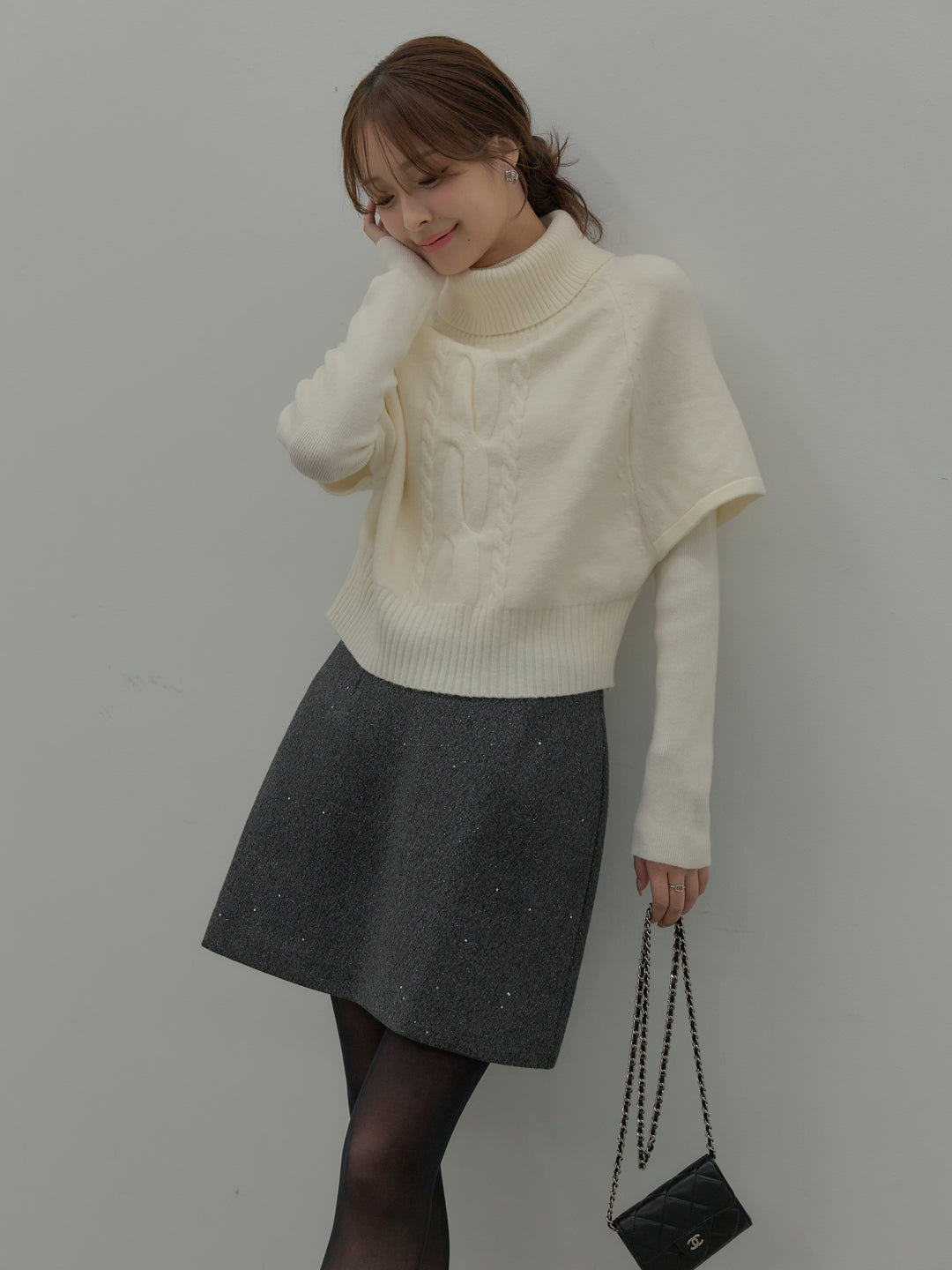 デザイン編みレイヤードニットSET