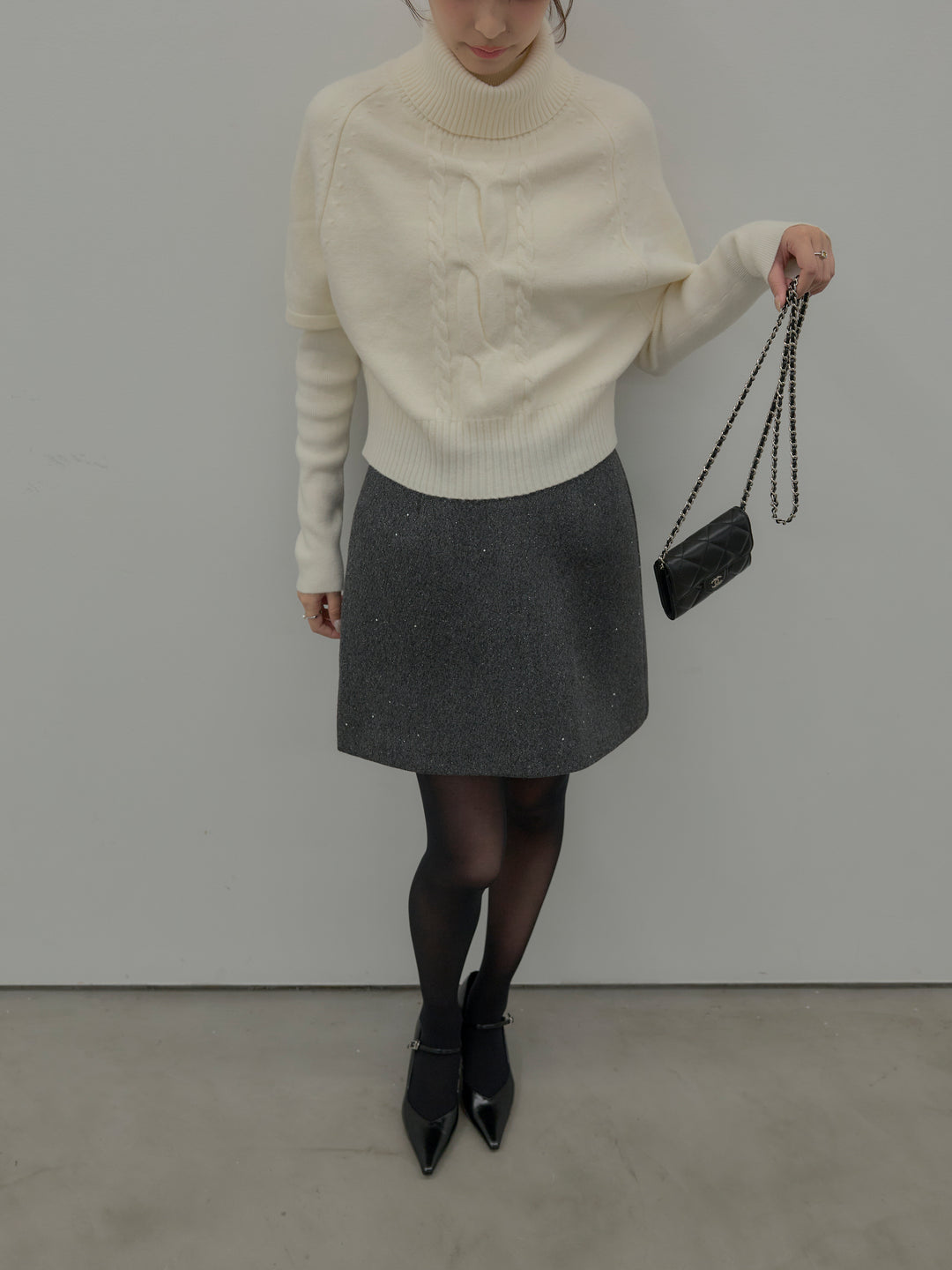 デザイン編みレイヤードニットSET