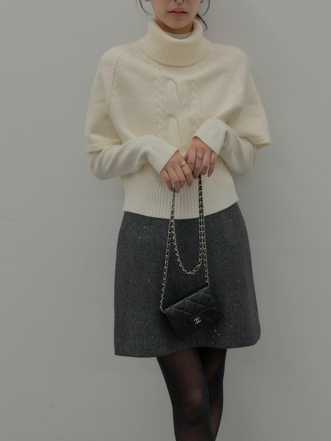 デザイン編みレイヤードニットSET