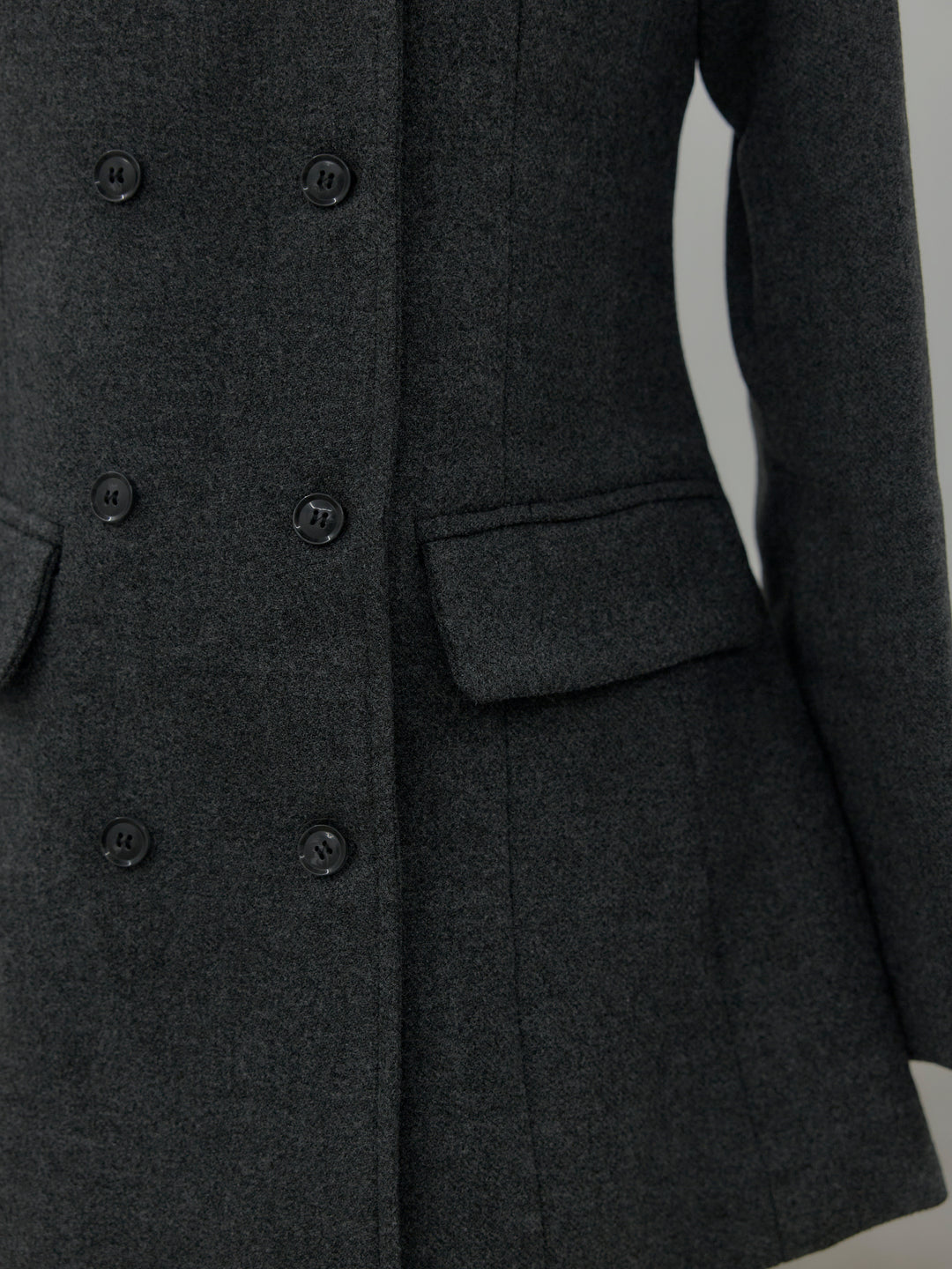 ミニドレスライクウールタッチコート