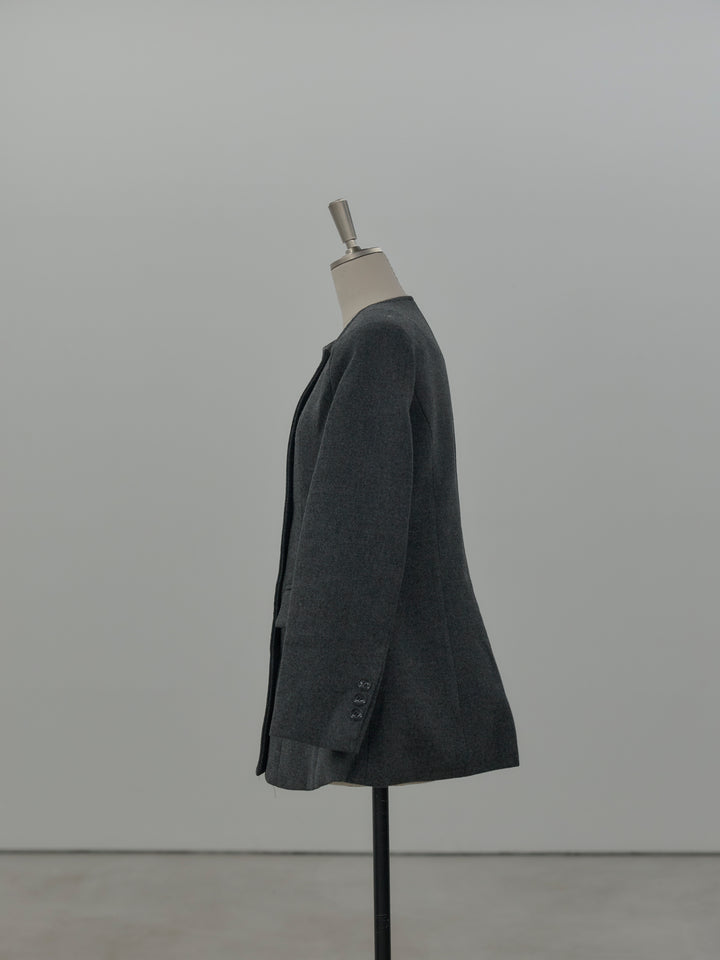 ミニドレスライクウールタッチコート