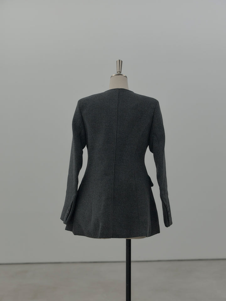 ミニドレスライクウールタッチコート