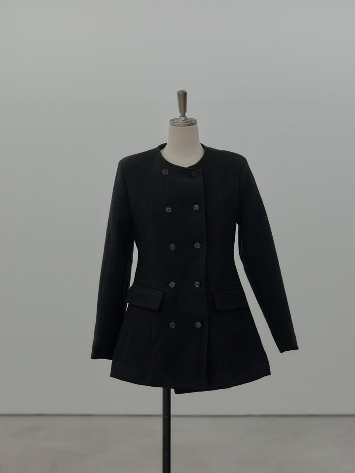 ミニドレスライクウールタッチコート