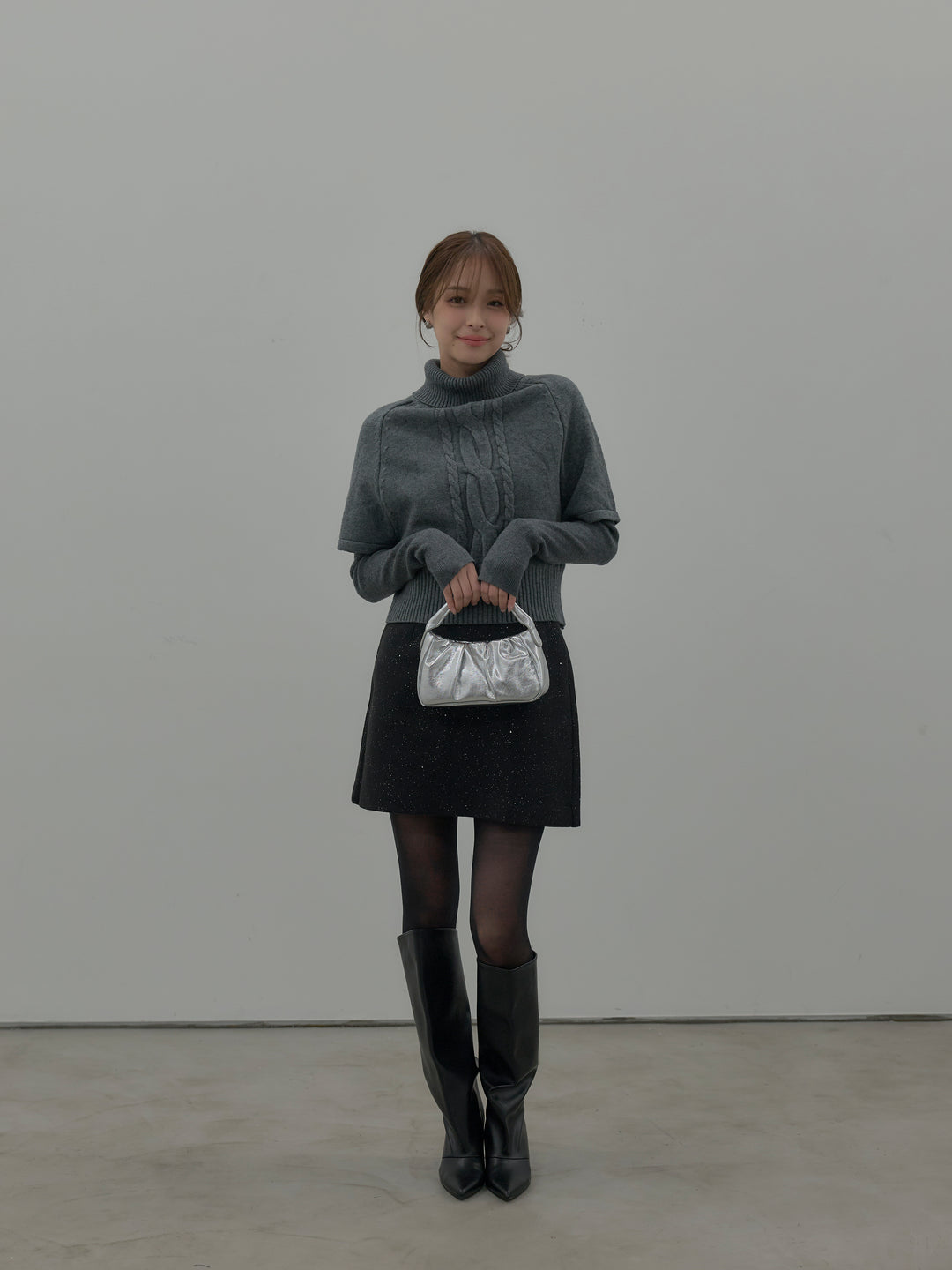 デザイン編みレイヤードニットSET