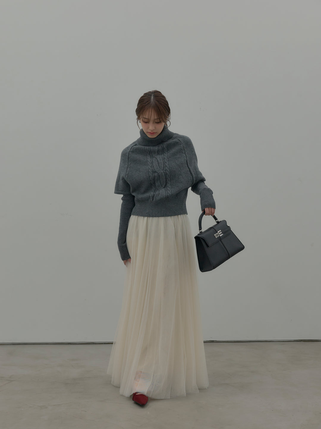 デザイン編みレイヤードニットSET