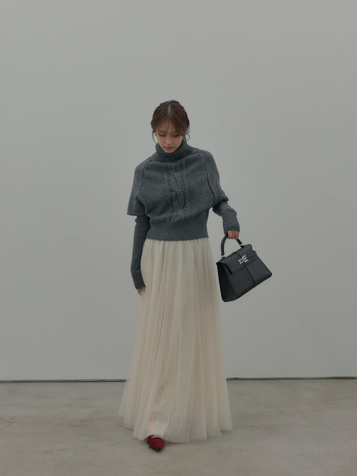 デザイン編みレイヤードニットSET