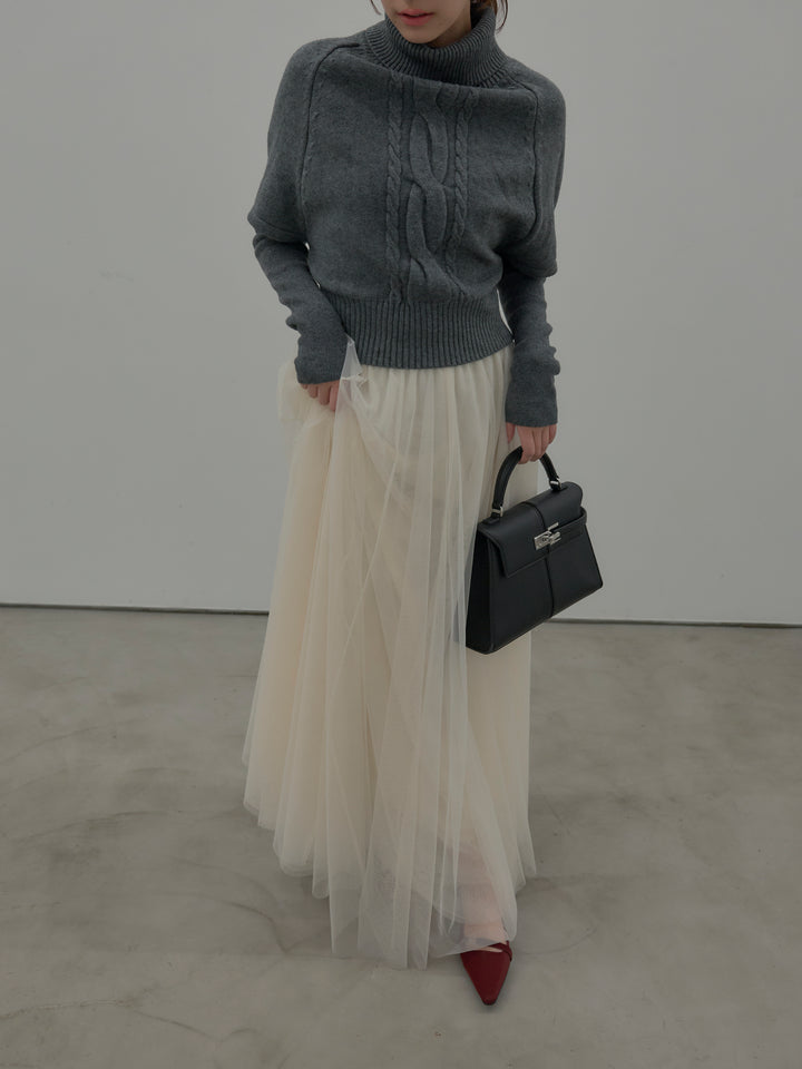 デザイン編みレイヤードニットSET