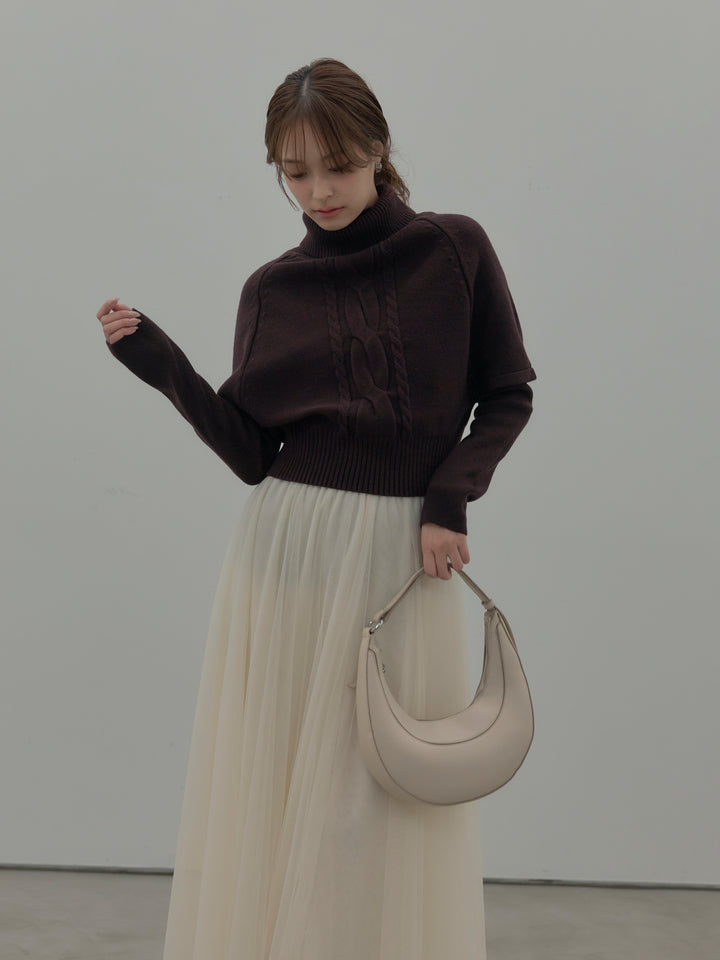 デザイン編みレイヤードニットSET