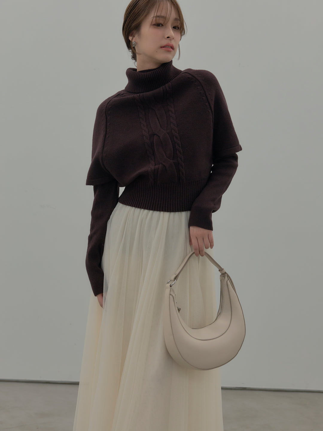 デザイン編みレイヤードニットSET