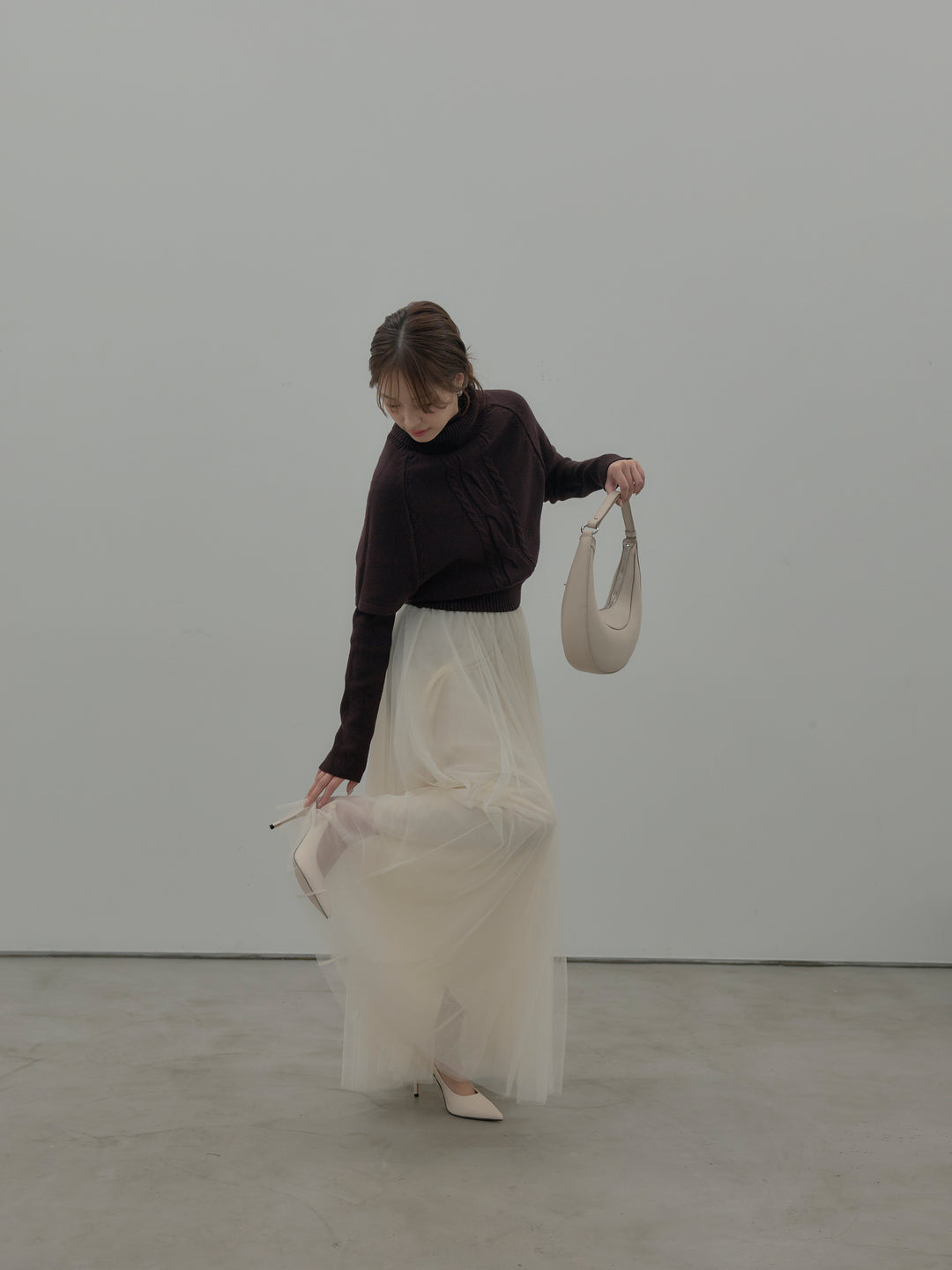 デザイン編みレイヤードニットSET