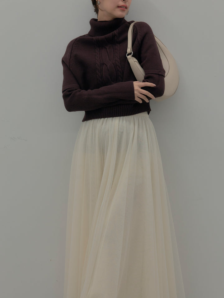 デザイン編みレイヤードニットSET