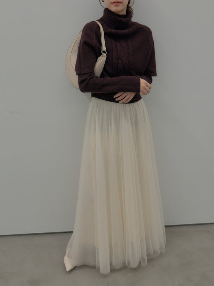 デザイン編みレイヤードニットSET