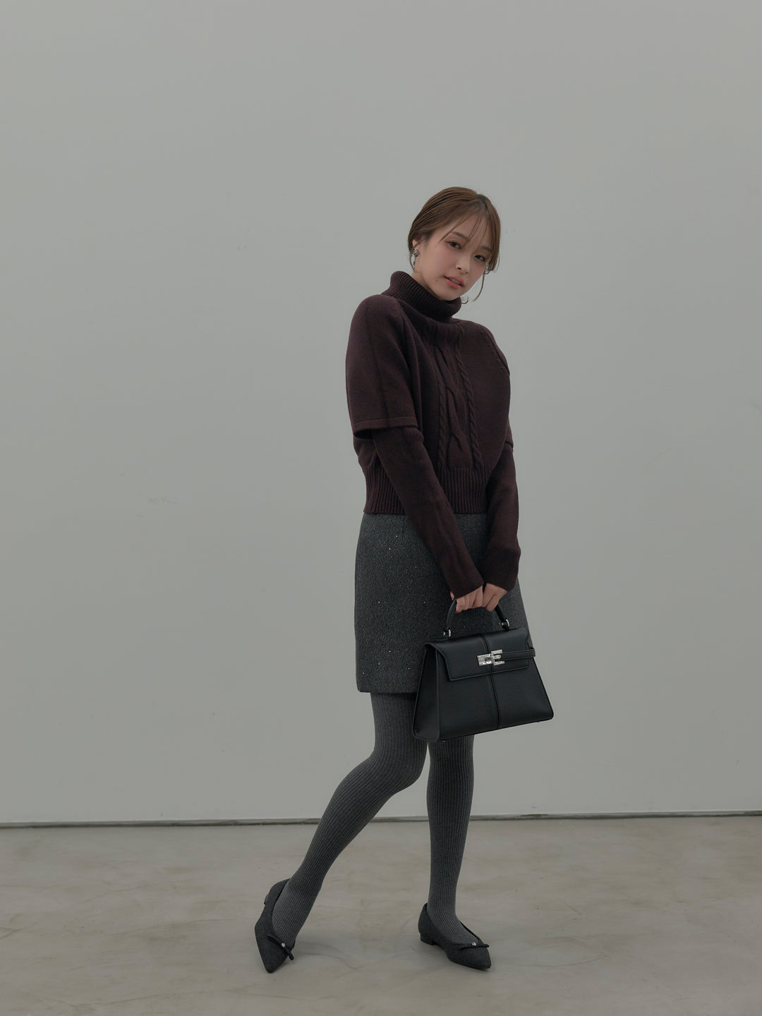 デザイン編みレイヤードニットSET