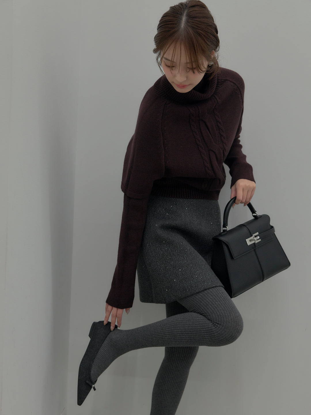 デザイン編みレイヤードニットSET