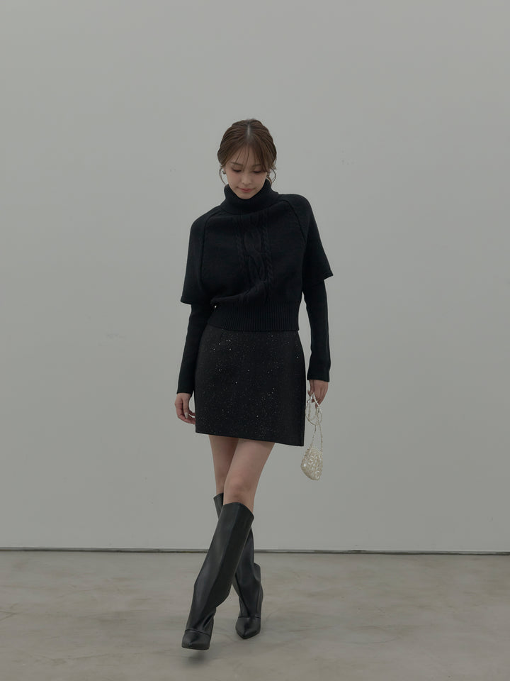 デザイン編みレイヤードニットSET