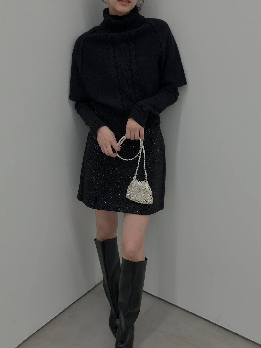 デザイン編みレイヤードニットSET