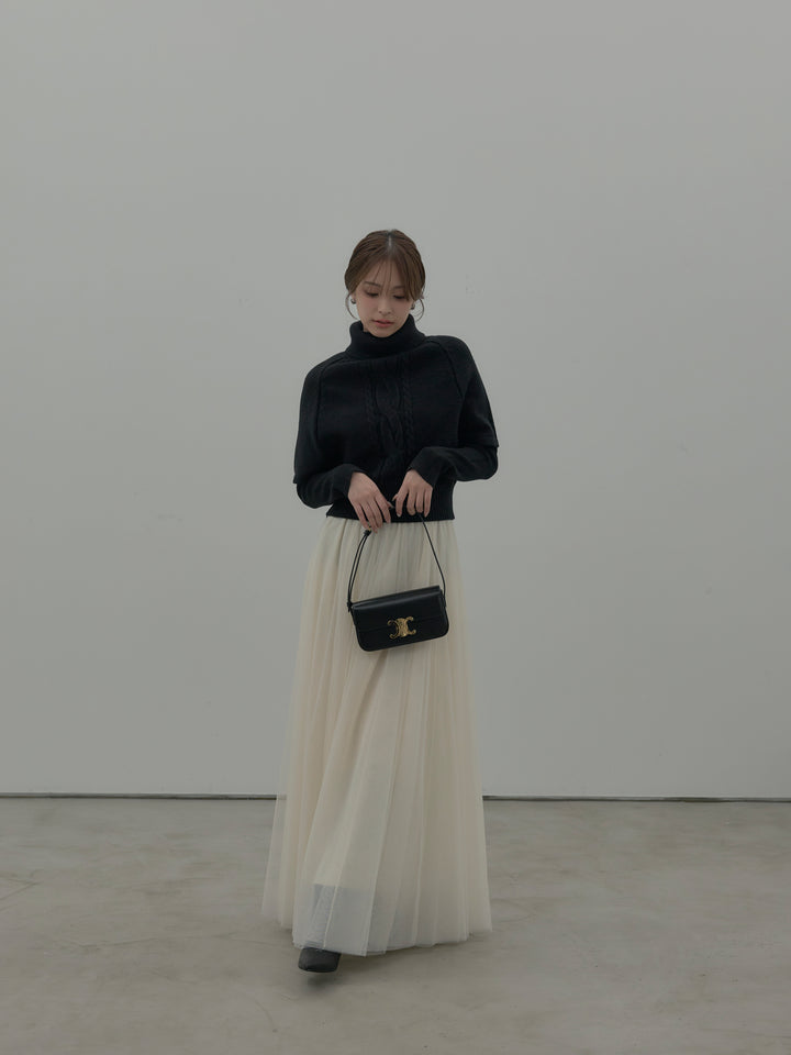 デザイン編みレイヤードニットSET